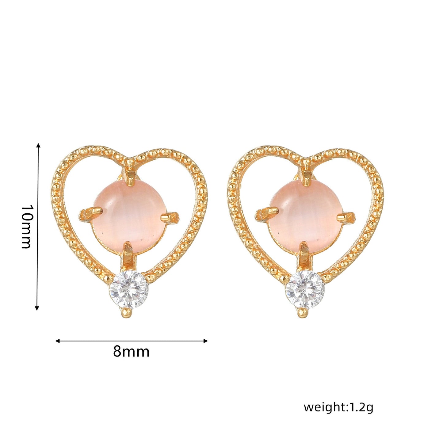 Sweet Pink Love Earrings Set