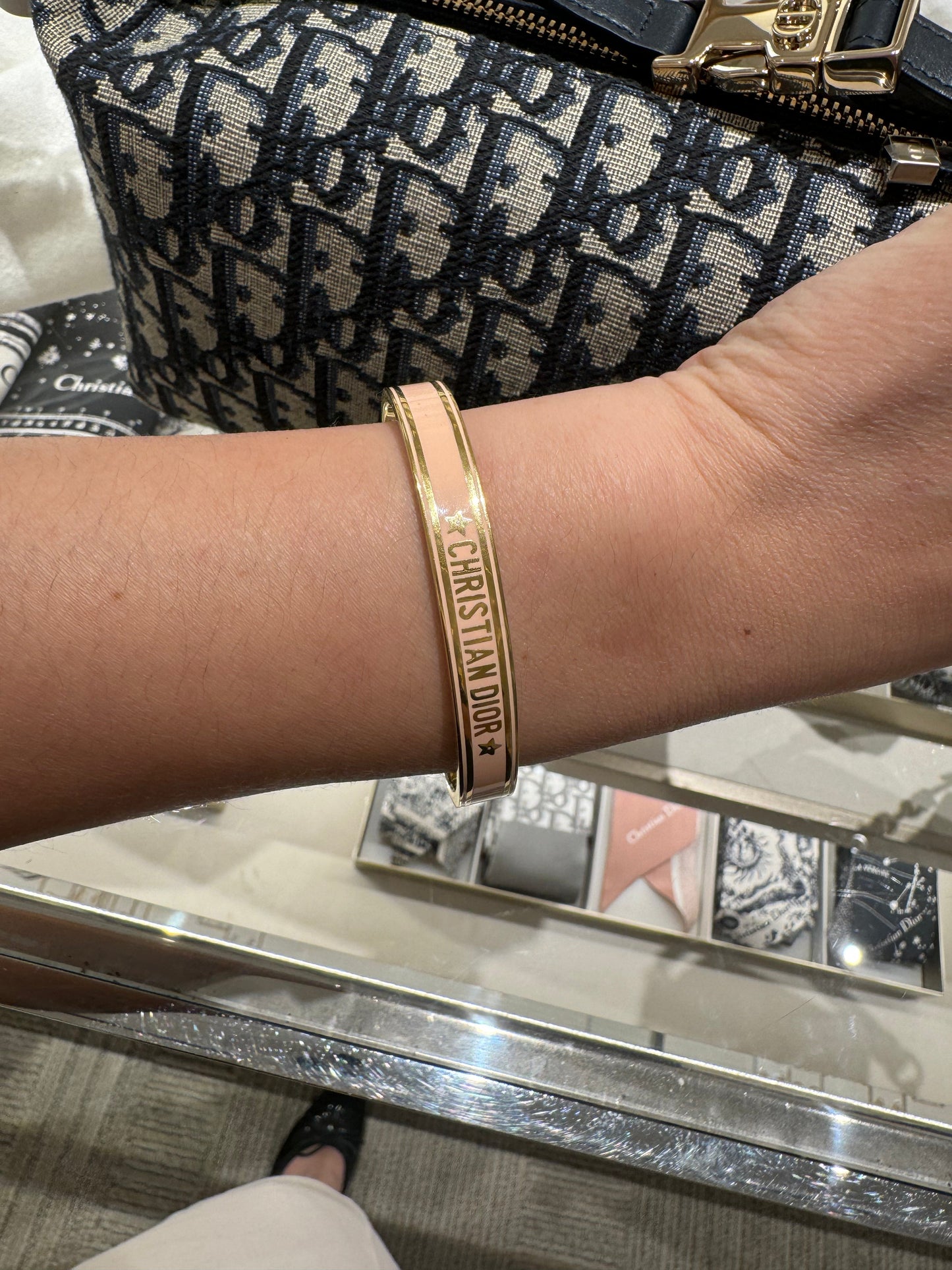 CHRISTIAN DIOR Dior Code Bangle Gold-Finish Metal(Orange)