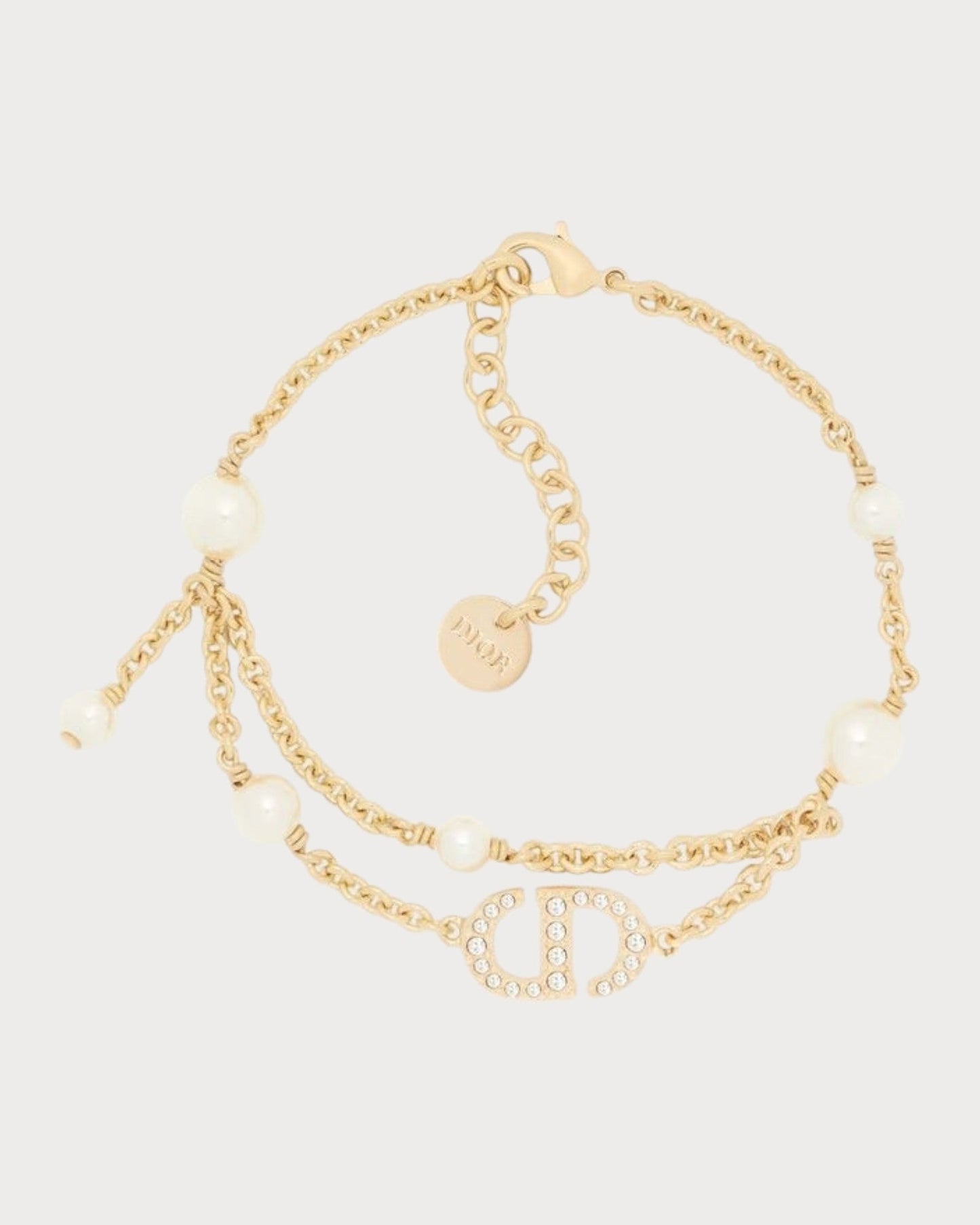 CHRISTIAN DIOR Petit CD Bracelet Gold-Finish Metal(Gold)