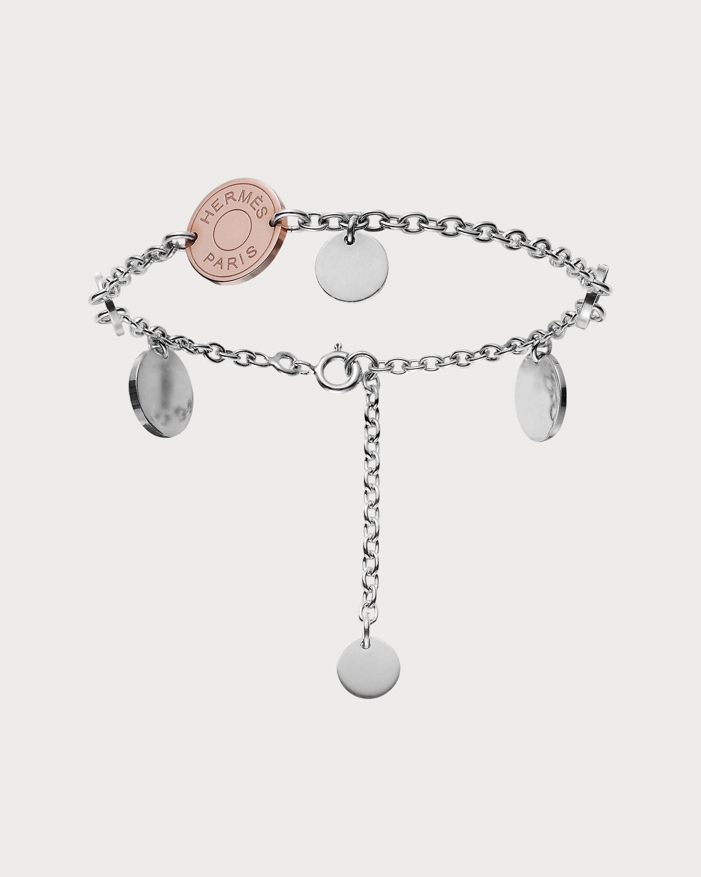 HERMES Ex-Libris Bracelet 925(Silver)