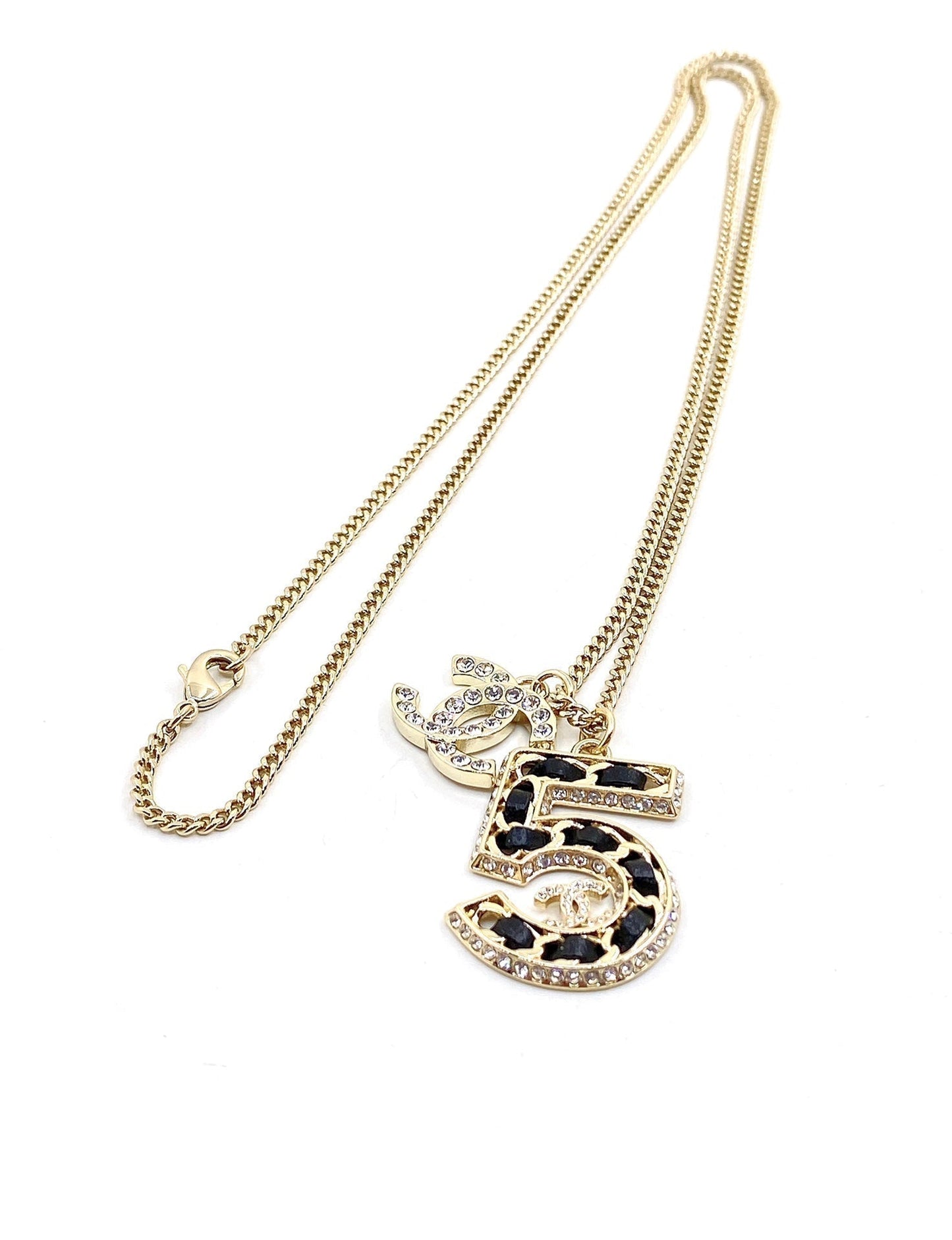 18K Chanel No.5 Chain Necklace