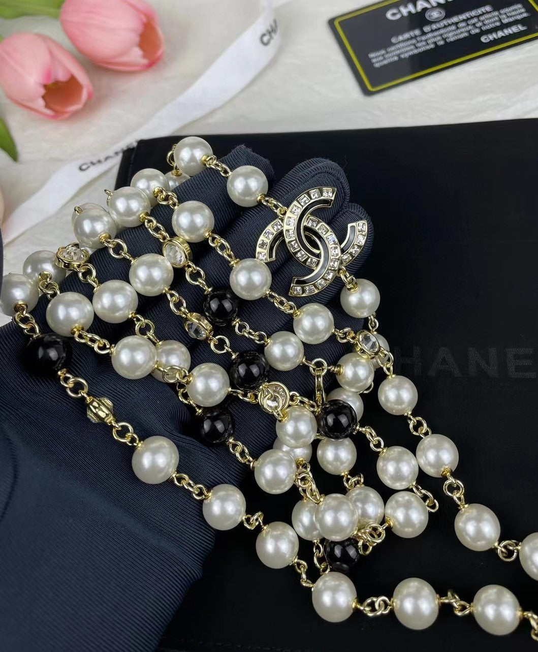 18K Chanel 23S Long Pearls Necklace