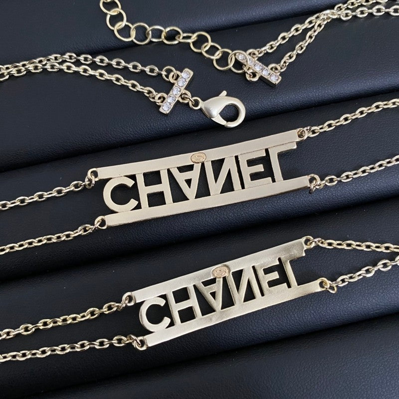 18K Chanel Letter Diamond Choker Necklace