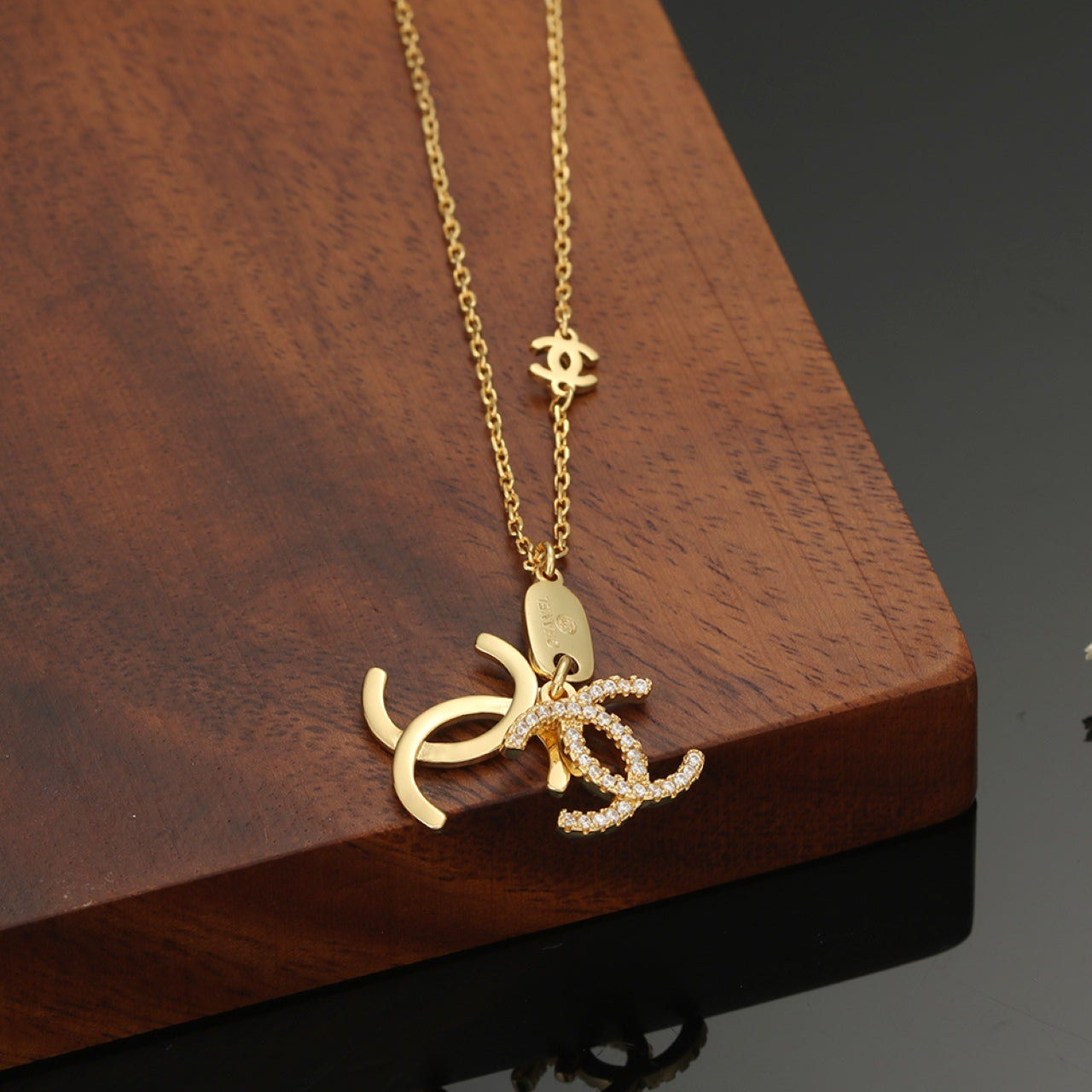 18K Chanel Diamond Long Necklace