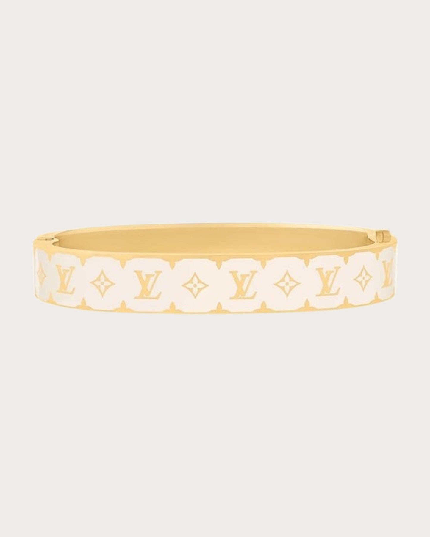 LOUIS VUITTON M1574M Nanogram Enamel Bracelet Metal(White)