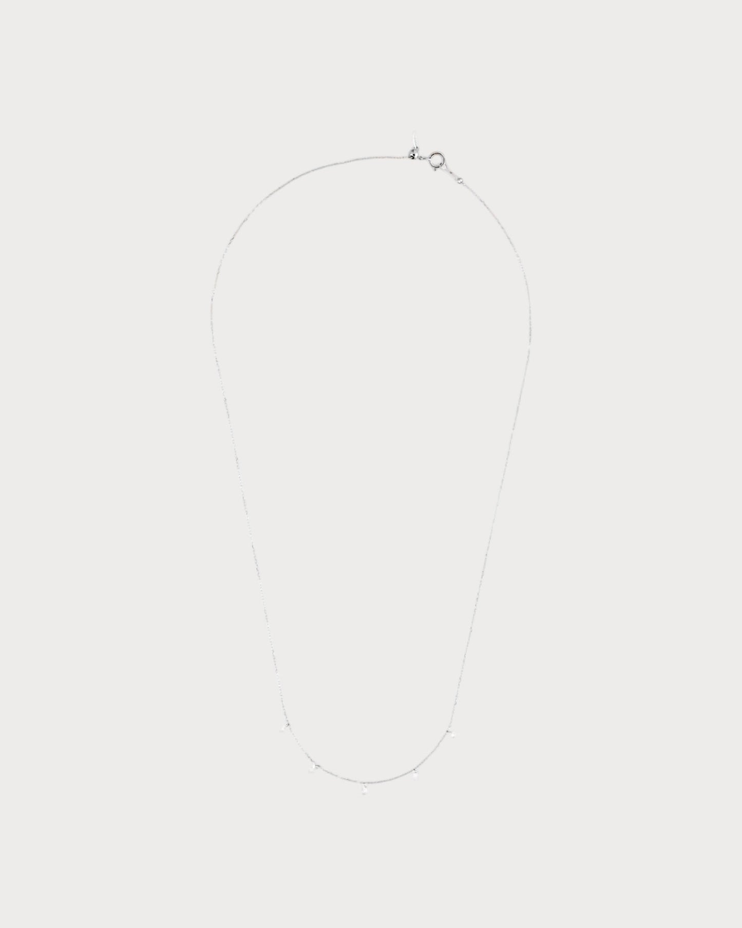 PERSEE White Gold and Diamond 5-Stone Dana¨¦ Necklace(White Gold)