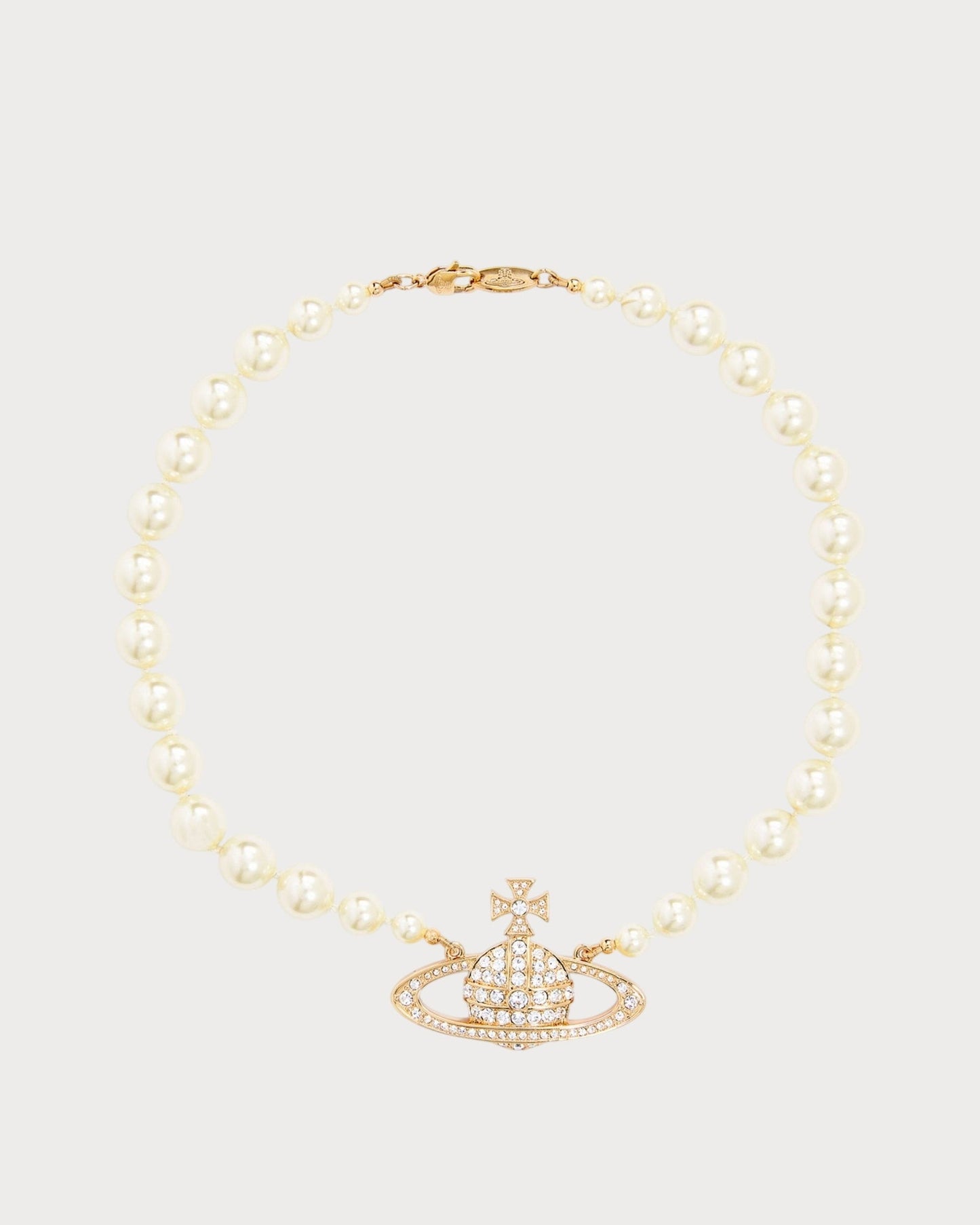 VIVIENNE WESTWOOD One Row Pearl Bas Relief Choker Brass(2 Colors)