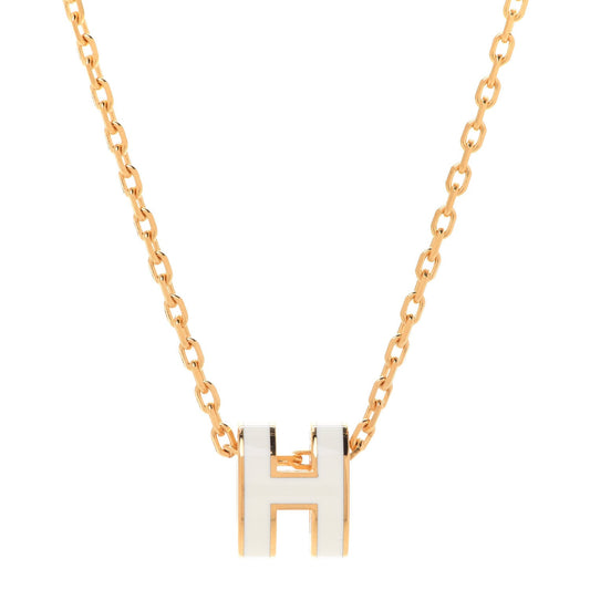 18K Mini Pop Hermes White Necklace