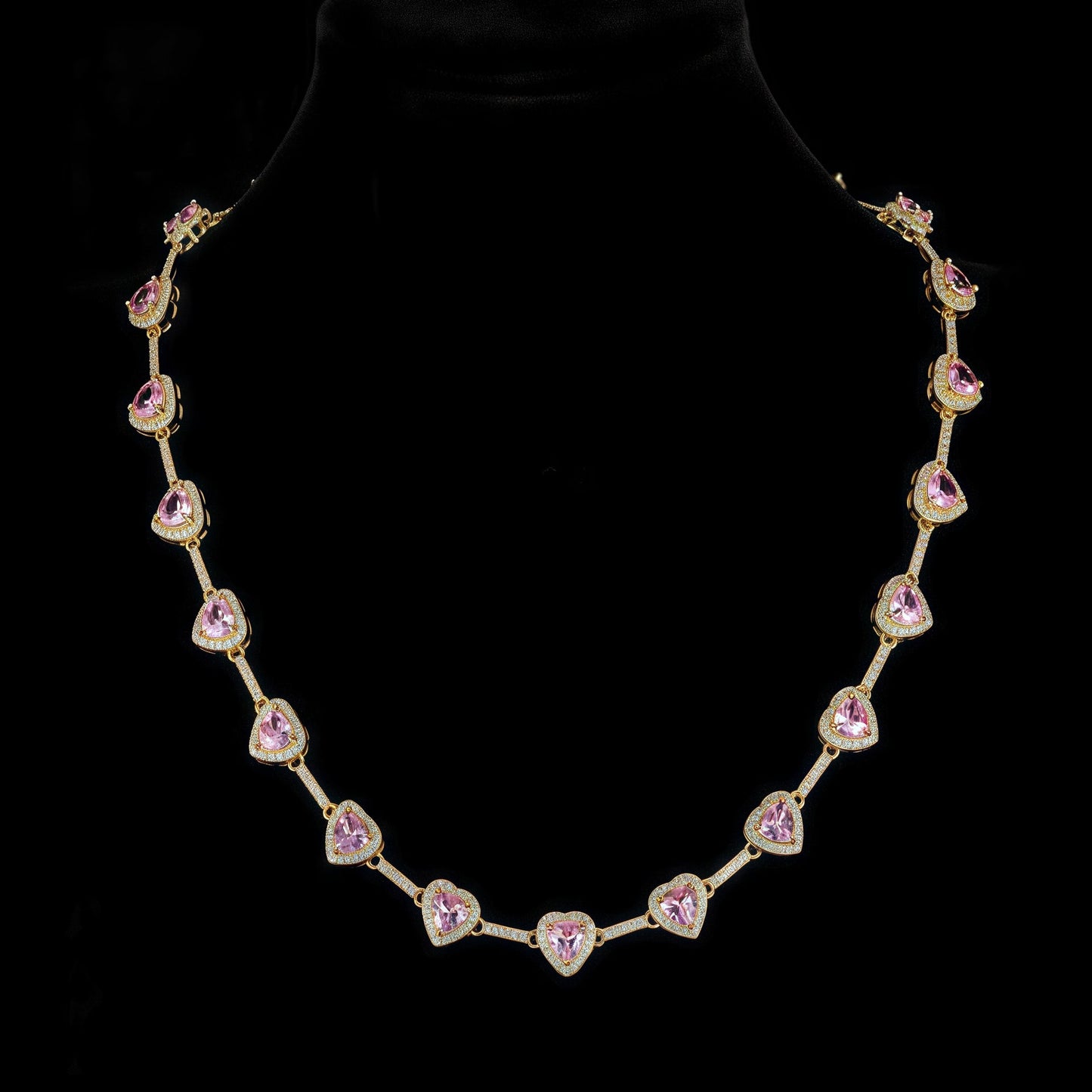 Colorful Heart Crystal Zirconia Necklace