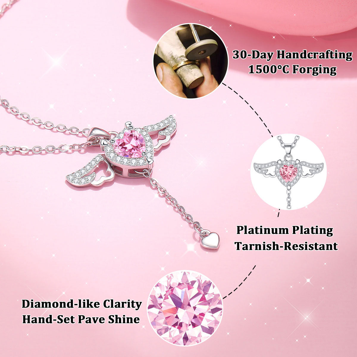Angel Heart Necklace ¨C Movable Wings Design