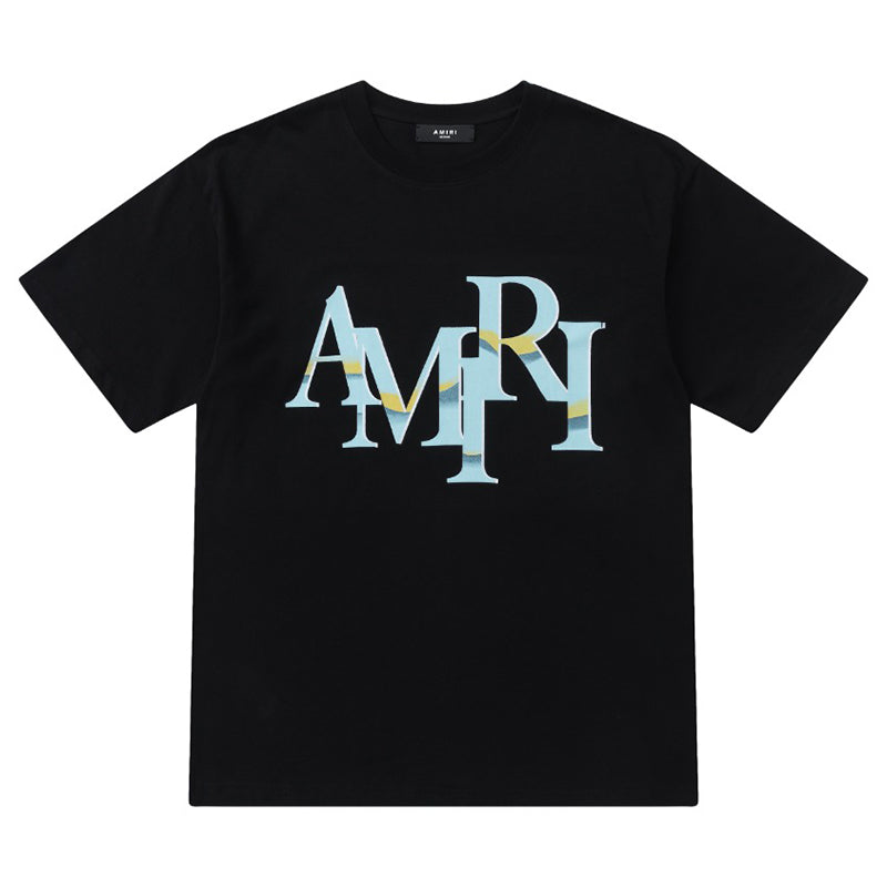 AMRI Staggered Logo Print Cotton Jersey T-Shirt