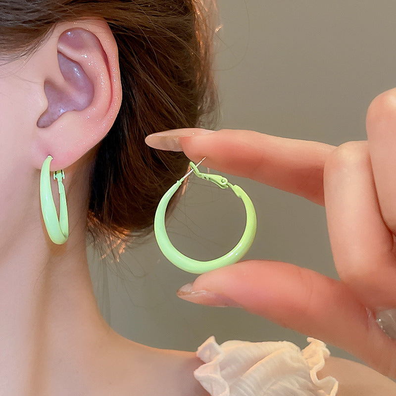 Lightweight Colorful Hoop Earrings