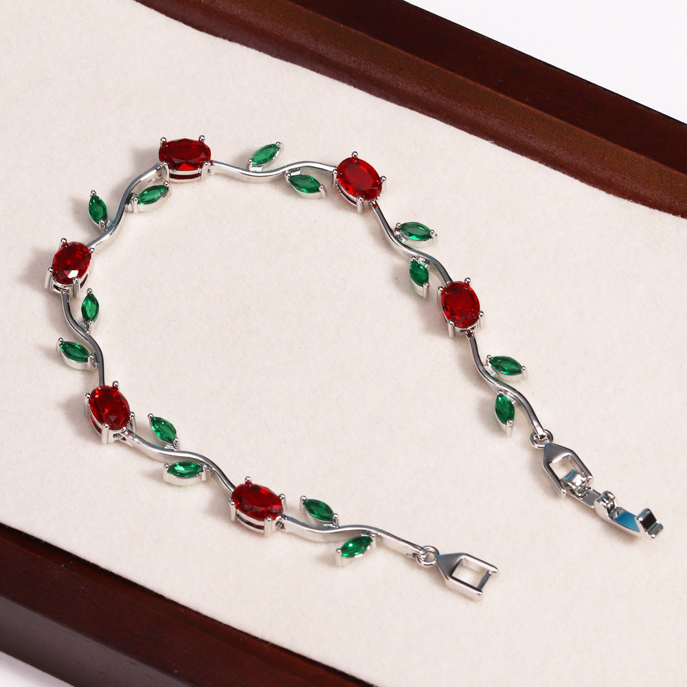 Vintage Jewel-Toned Vine Bracelet