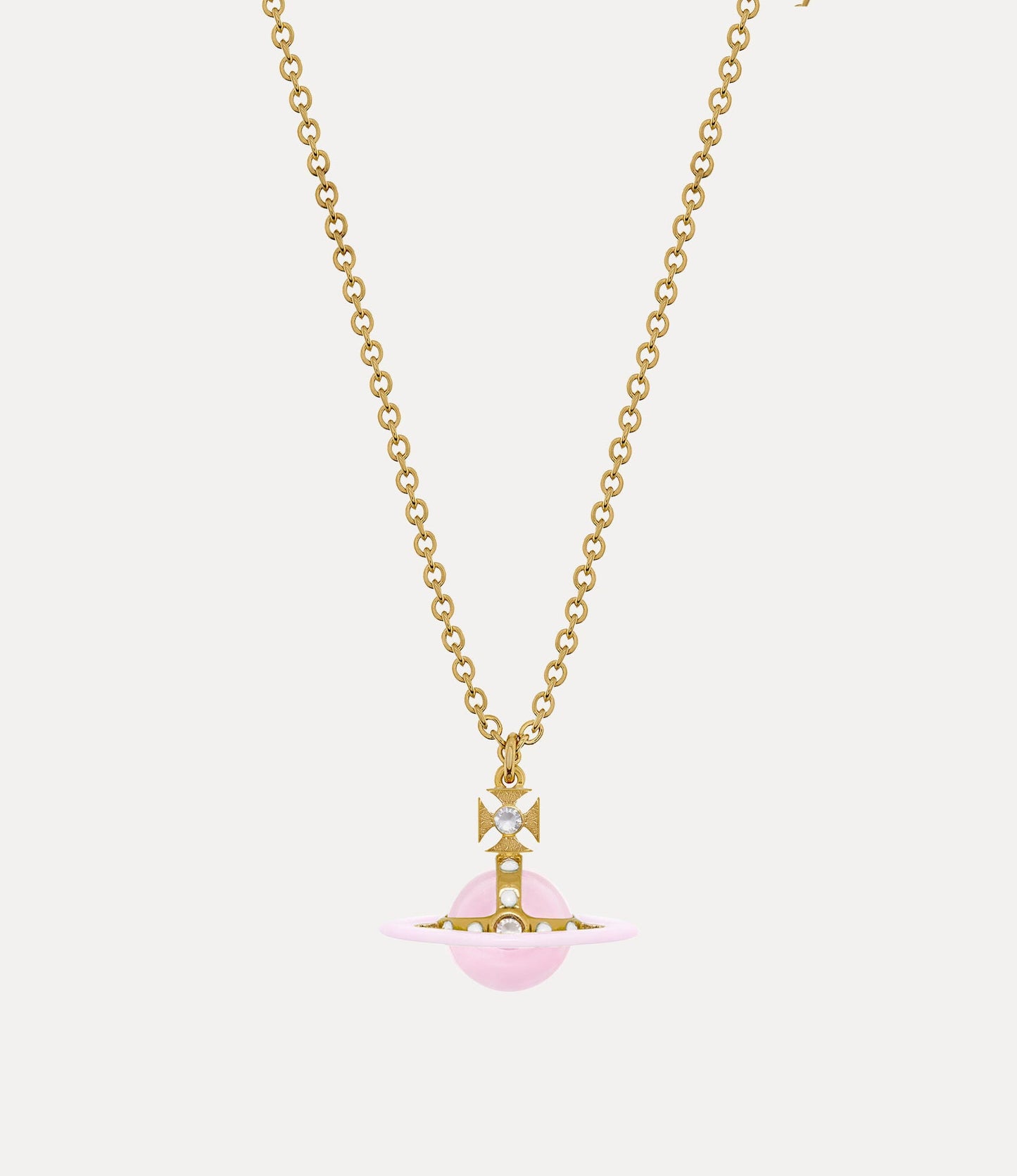 VIVIENNE WESTWOOD Original Orb Pendant Necklace Brass(Petite/Pink)