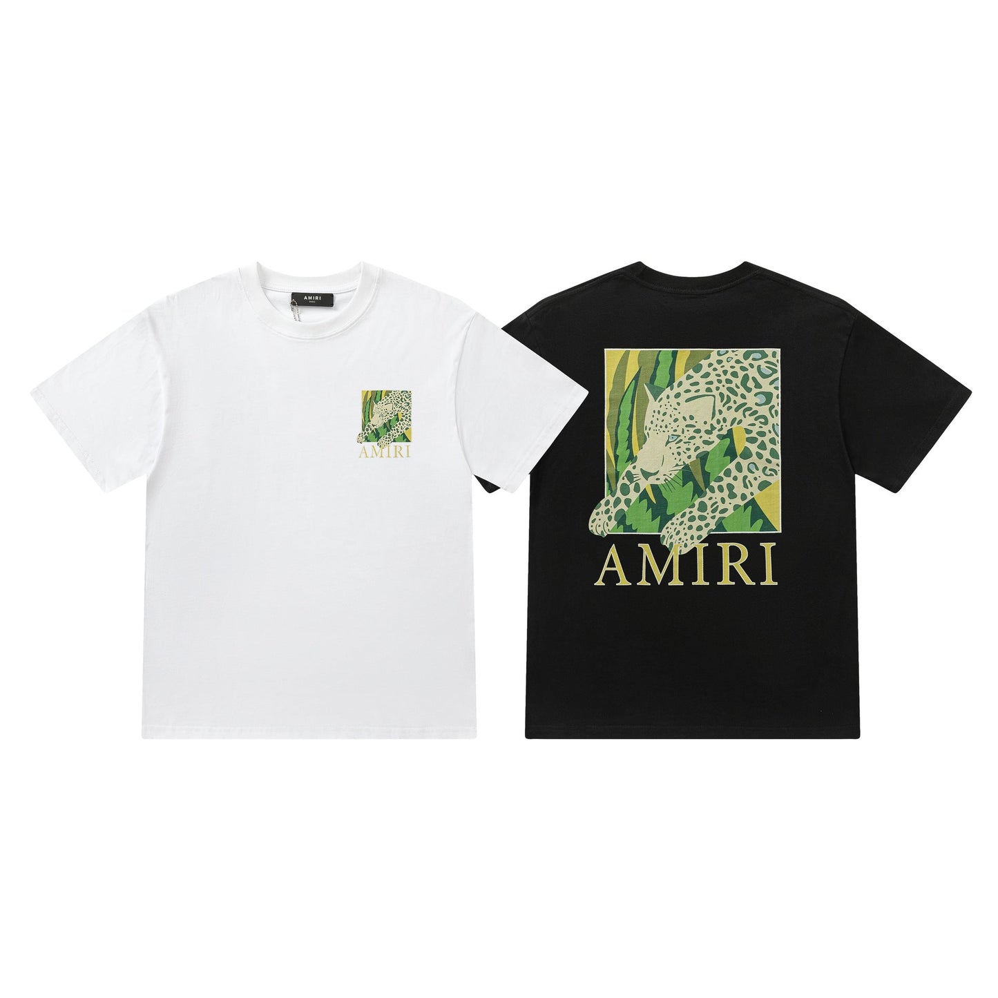 AMRI Men's Black Leopard T-shirt