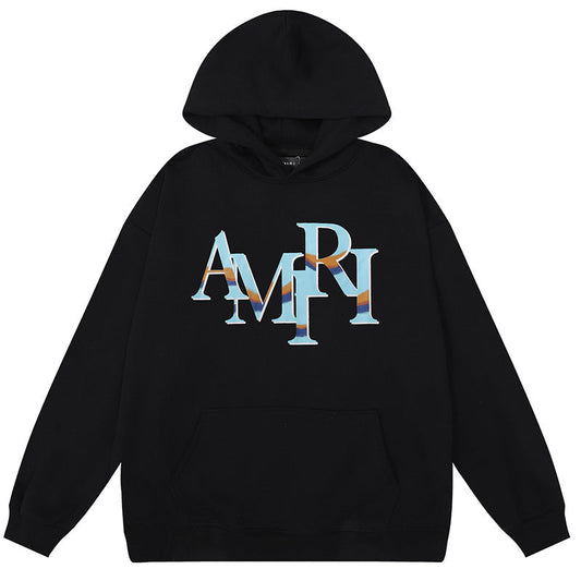 AMRl Street Style Long Sleeves Plain Cotton Logo Hoodies