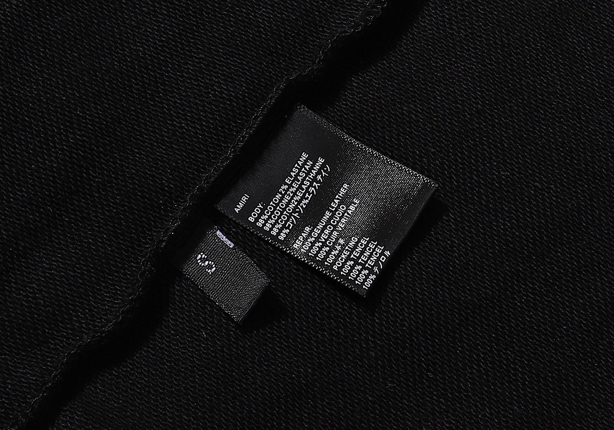 AMRl Street Style Long Sleeves Plain Cotton Logo Hoodies