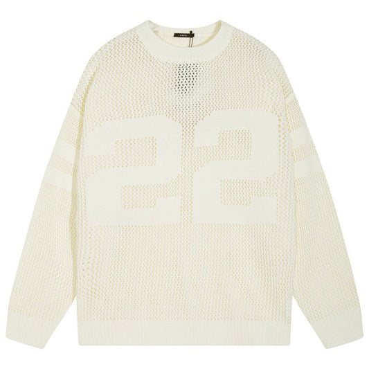AMRI 22 Crew Open Stitch Sweaters