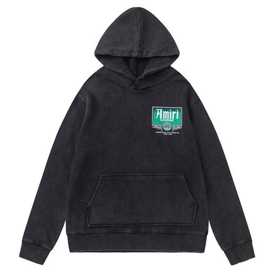 AMRl Lounge Crystal Embellished Cotton Graphic Hoodie