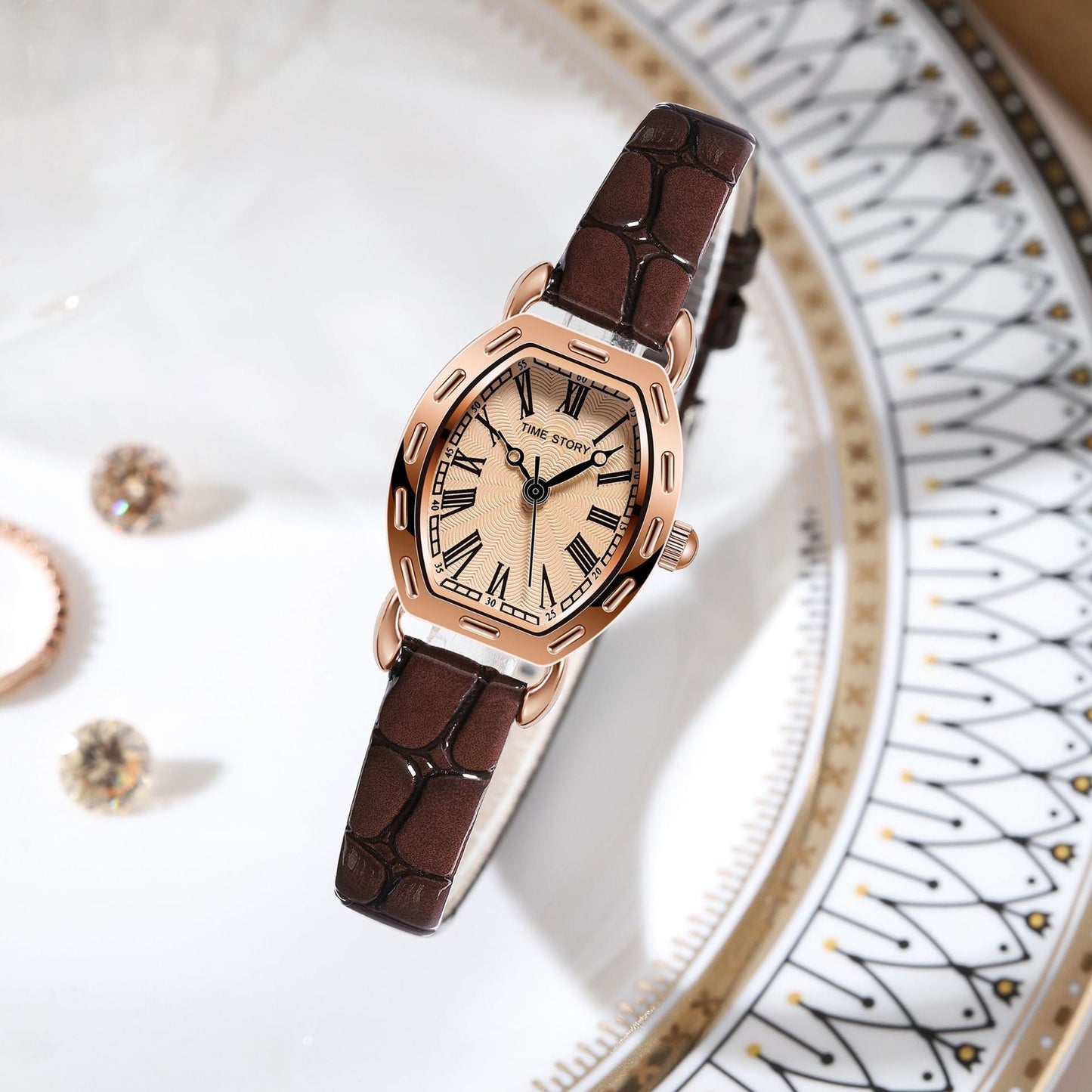 Retro Barrel Water-Resistant Watch