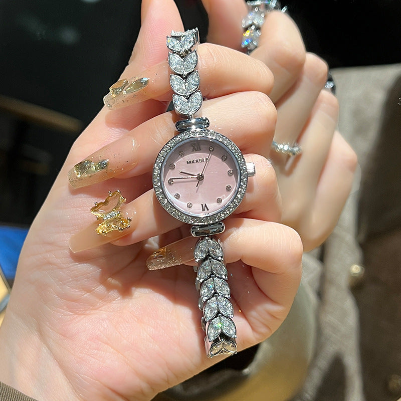Water-Resistant Mermaid Tail Crystal Watch