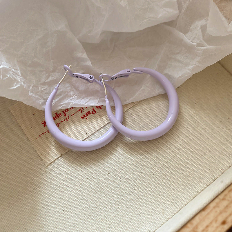 Lightweight Colorful Hoop Earrings