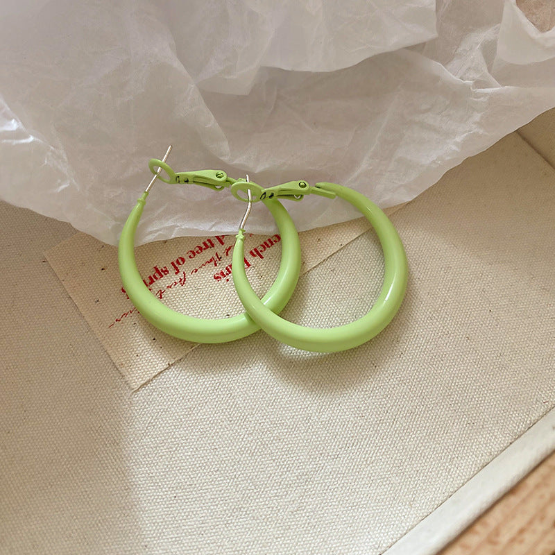 Lightweight Colorful Hoop Earrings