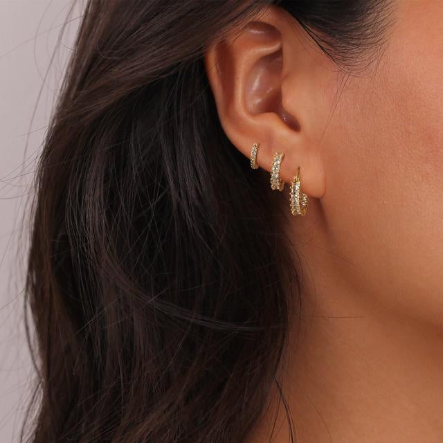 Chunky Small Gold Huggie Hoop Earrings