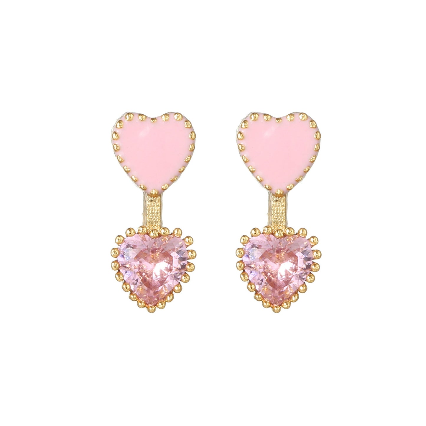 Sweet Pink Love Earrings Set