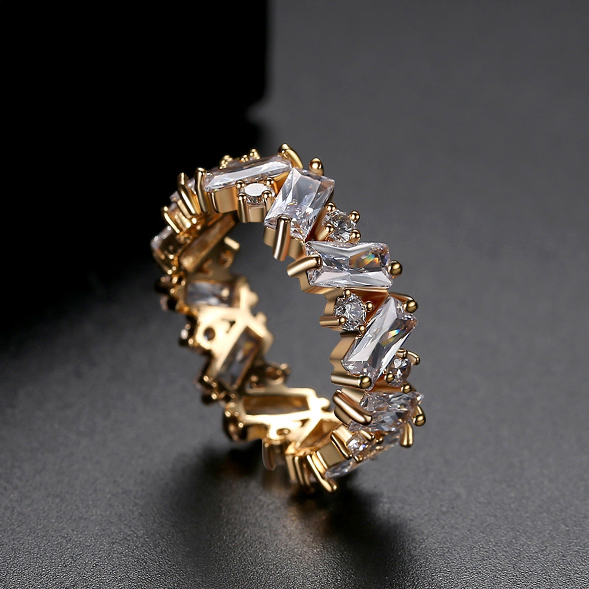 Colorful Cubic Zirconia Ring ¨C 18K Gold Plated
