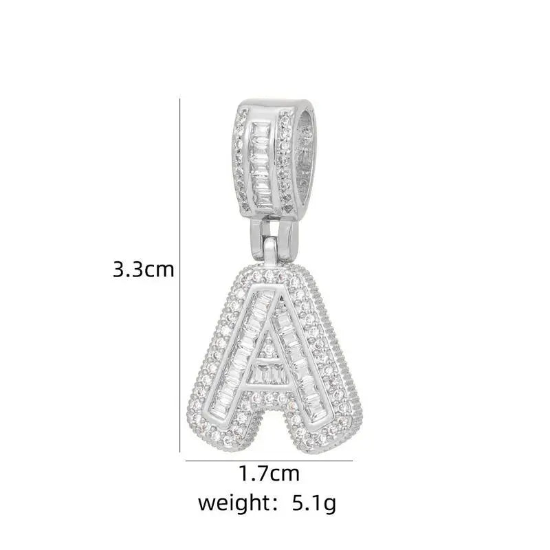 2-Pack Cubic Zirconia Initial Necklaces