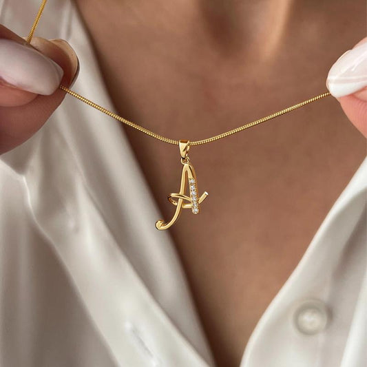 Gold Initial Necklace ¨C A-Z Letters
