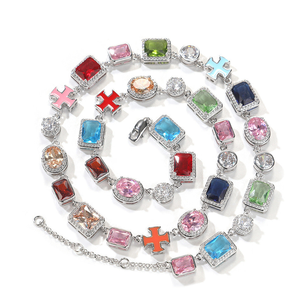 Colorful Crystal Zirconia Necklace