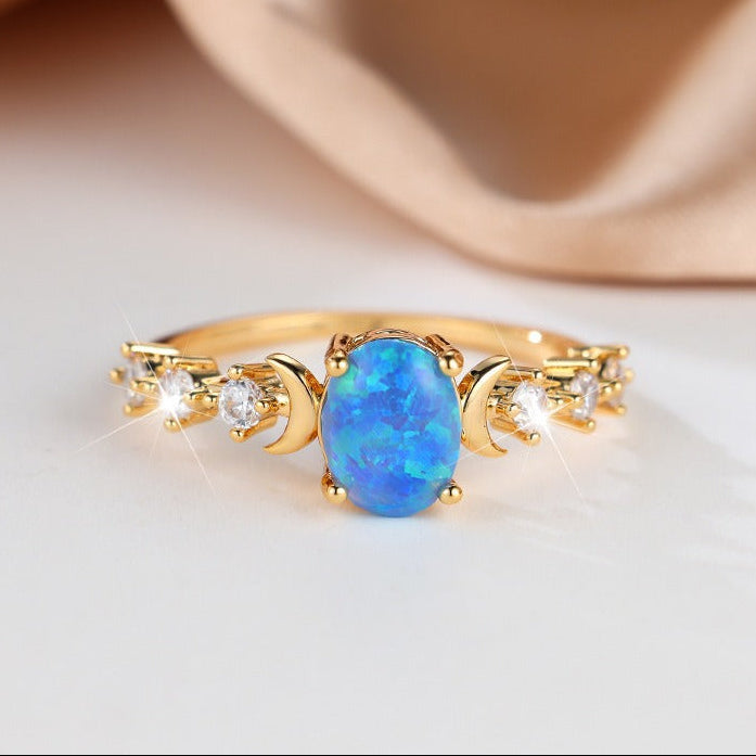 Oval Synthetic Opal Ring