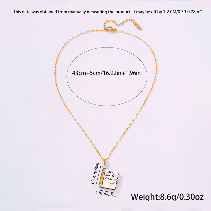 ¡°My Little Star¡± Book Locket Necklace ¨C Gift for Daughter or Son