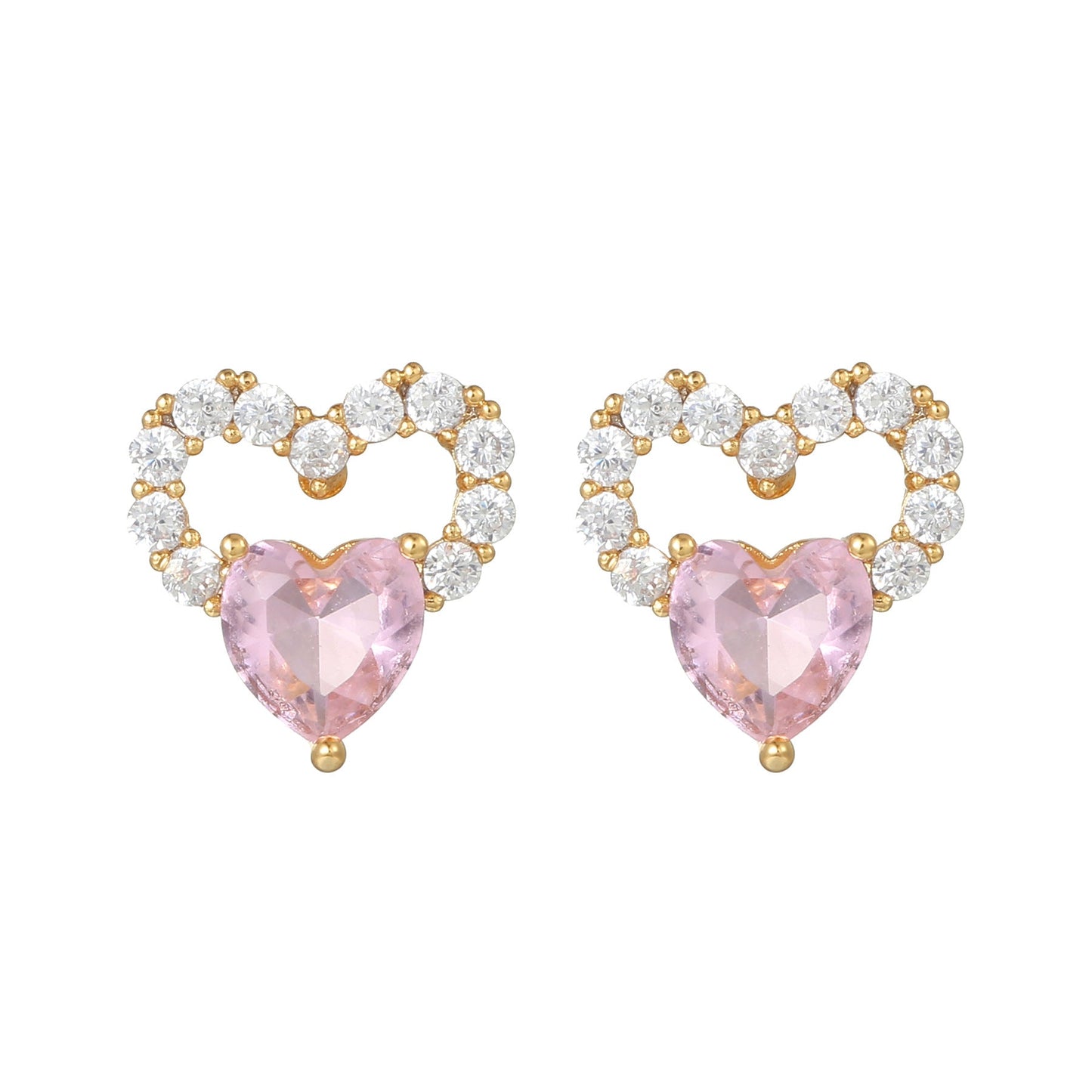 Sweet Pink Love Earrings Set
