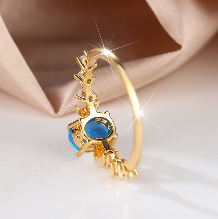 Oval Synthetic Opal Ring