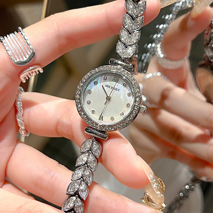 Water-Resistant Mermaid Tail Crystal Watch