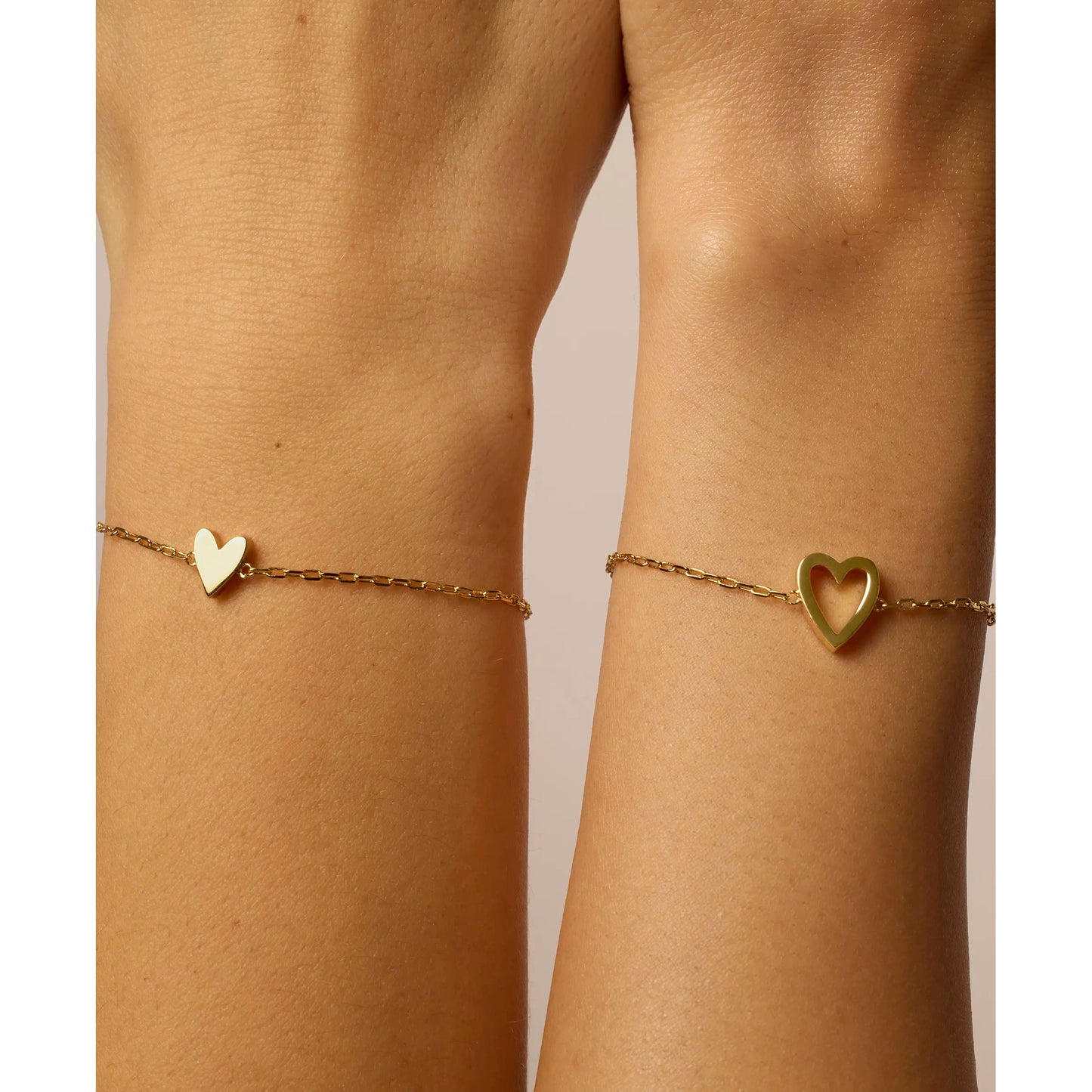 2 Pieces Matching Heart Bracelets ¨C BFF & Mother Daughter Set