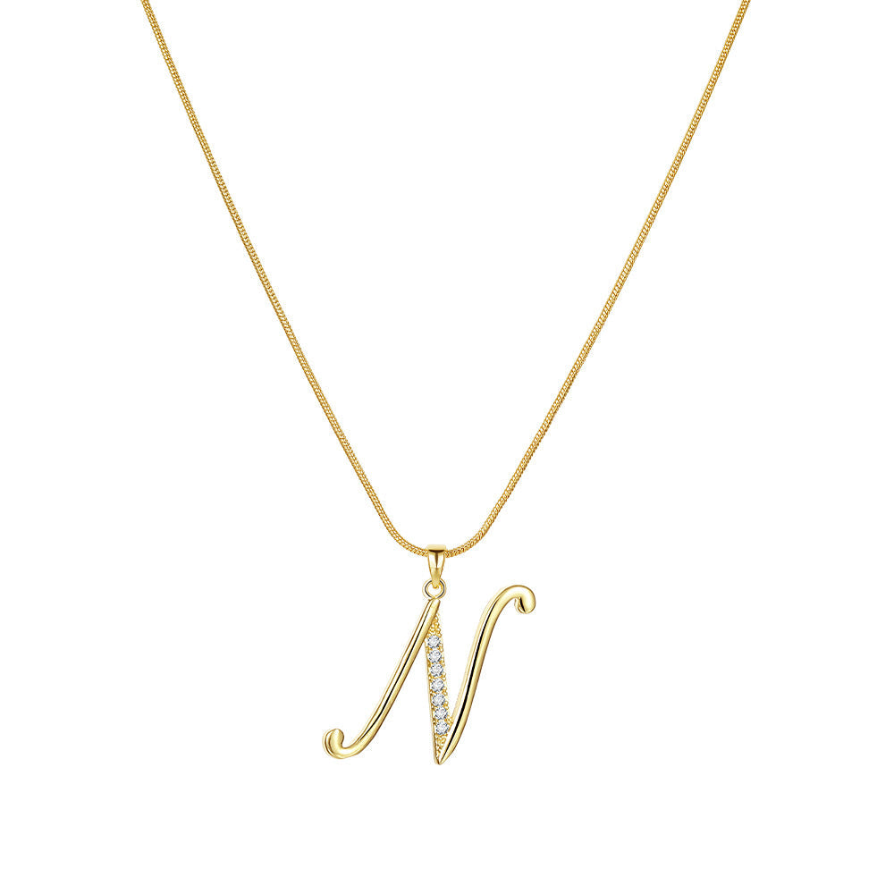 Gold Initial Necklace ¨C A-Z Letters