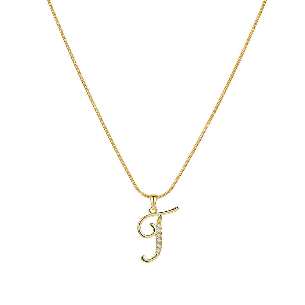Gold Initial Necklace ¨C A-Z Letters
