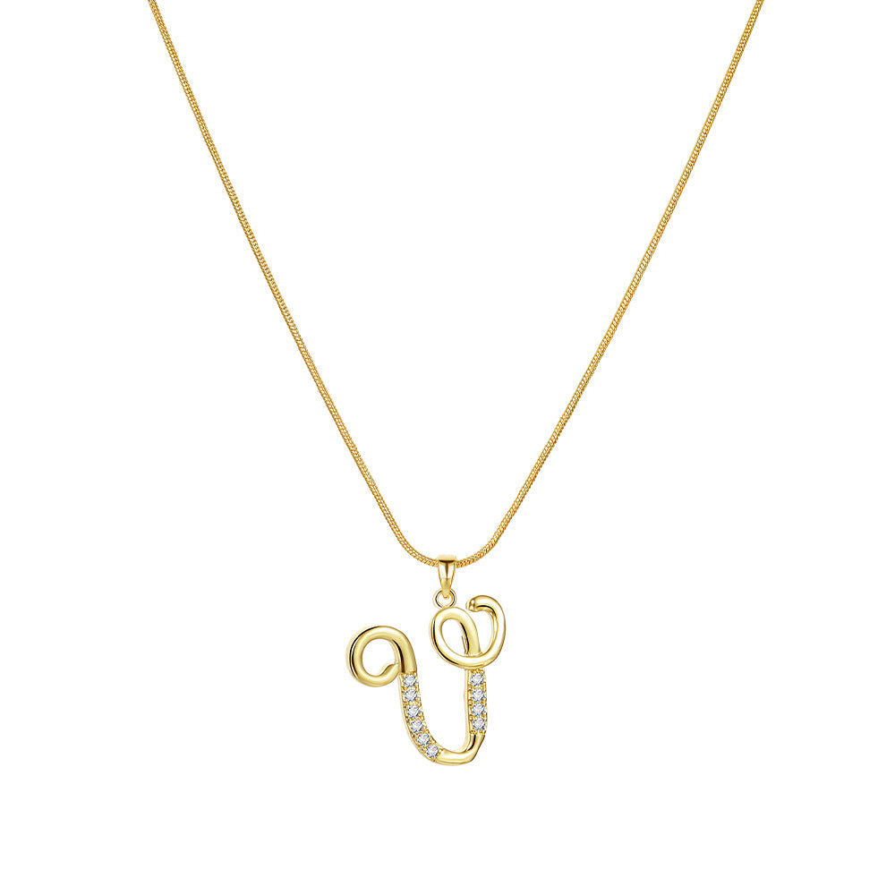 Gold Initial Necklace ¨C A-Z Letters
