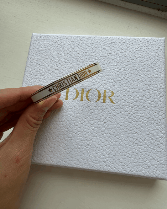CHRISTIAN DIOR Dior Code Bangle Gold-Finish Metal(White)