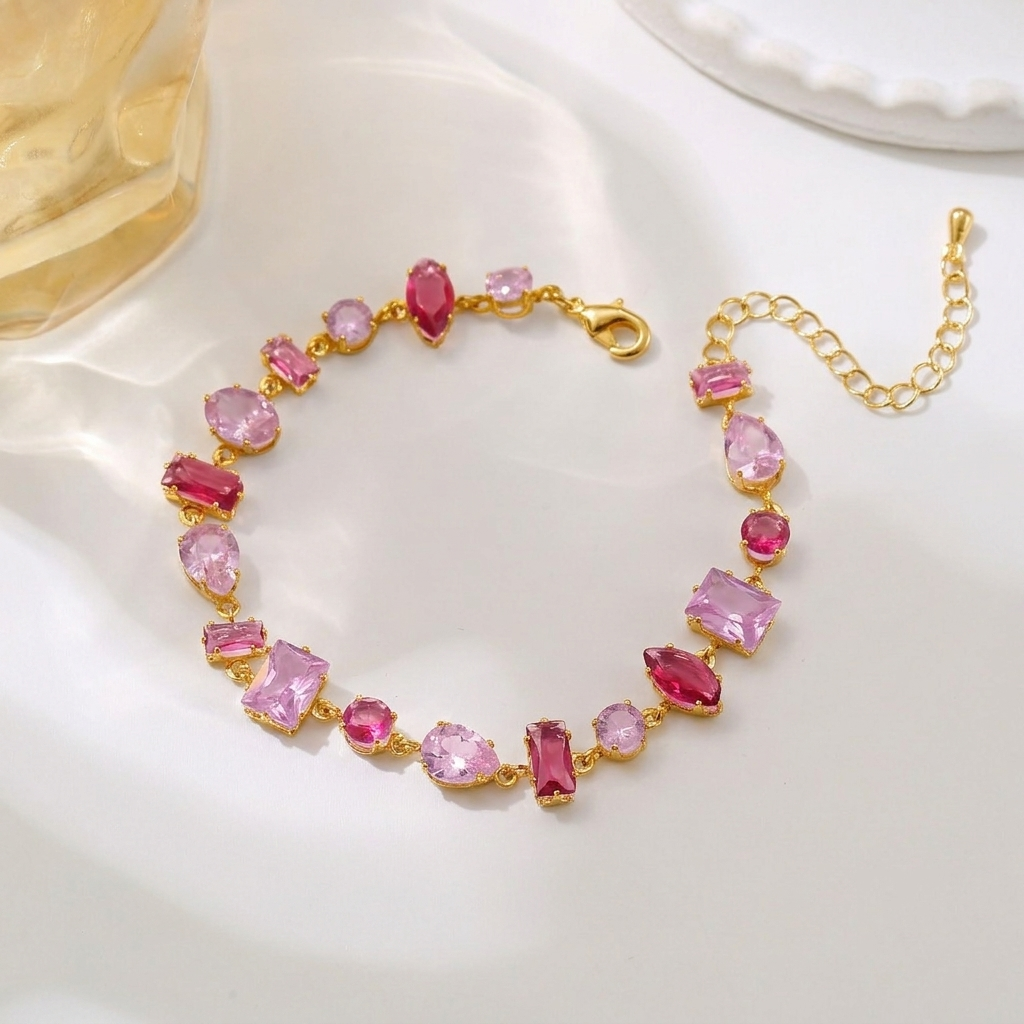 Colorful Multi-Cut Gema Bracelet