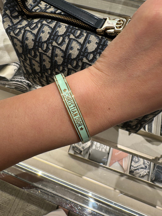 CHRISTIAN DIOR Dior Code Bangle Gold-Finish Metal(Pastel Mint)