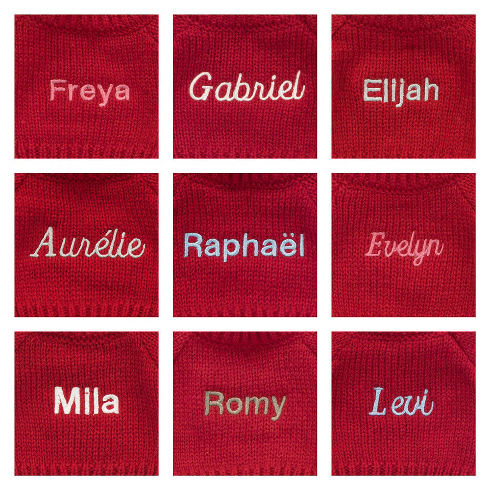 Bashful Fox Cub with Personalized Red Jumper