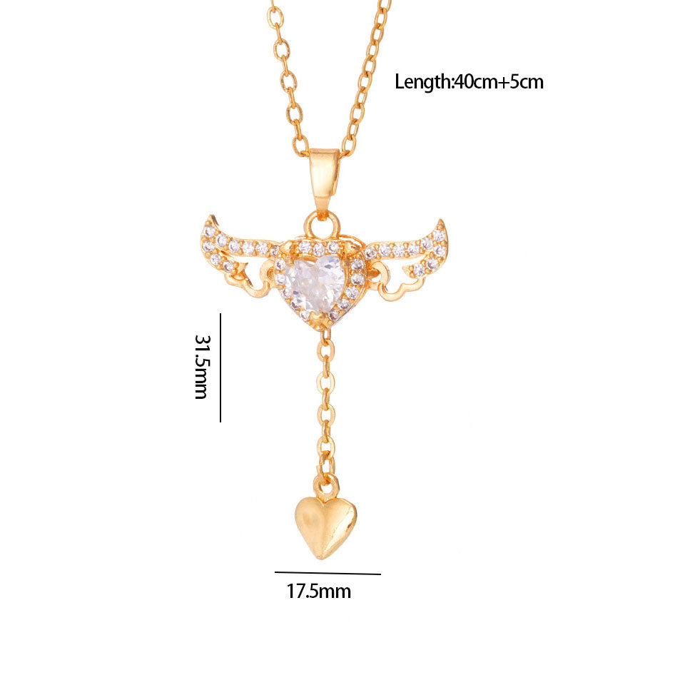 Angel Heart Necklace ¨C Movable Wings Design