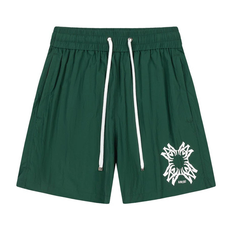 AMRI Straight-Leg Mid-Length Logo-Print Swim Shorts