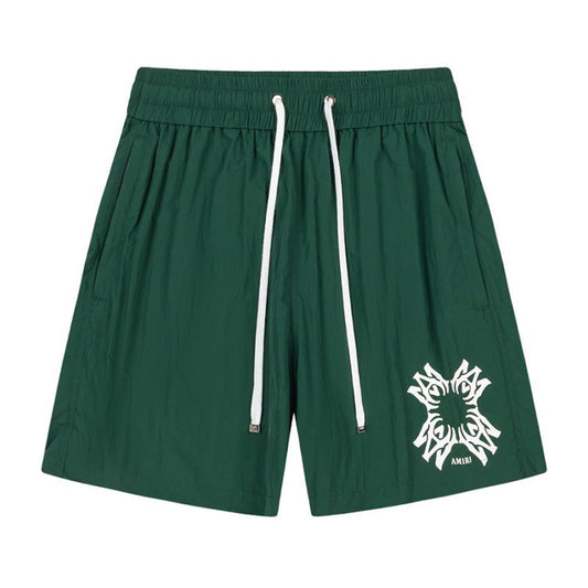 AMRI Straight-Leg Mid-Length Logo-Print Swim Shorts