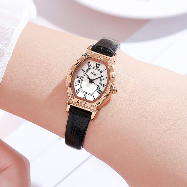 Retro Barrel Water-Resistant Watch